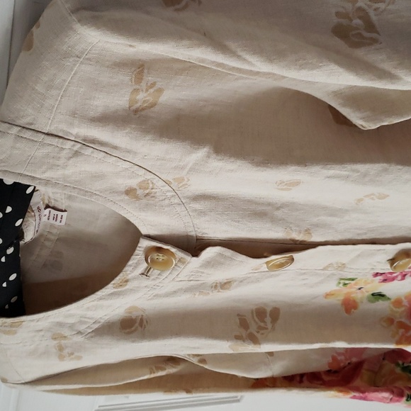 JM COLLECTION Linen Blouse Jacket - Picture 3 of 11